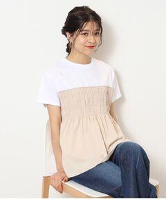 【接触冷感】シューアイス ビスチェ重ね着風Tシャツ