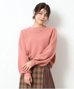 【洗える/無地/ボーダー】レディな美シルエット 大人のこなれニット