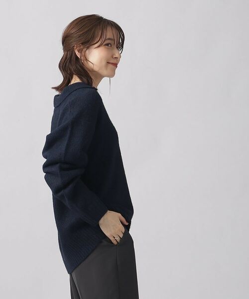 SHOO・LA・RUE / シューラルー ニット・セーター | すっきり見え 衿付き ふわふわ ゆったりニット | 詳細9