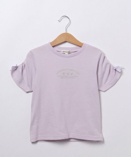 SHOO・LA・RUE / シューラルー Tシャツ | 【110-140cm】ギャザー袖ラメプリントTシャツ | 詳細5