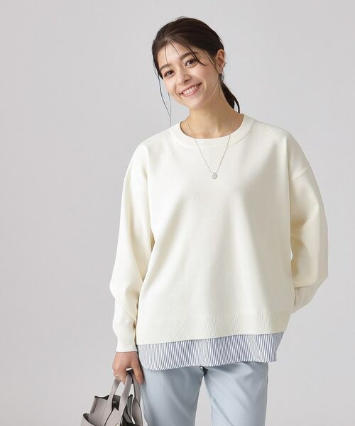 SHOO・LA・RUE / シューラルー ニット・セーター | 一枚で簡単こなれ見え スポンディッシュ 裾レイヤード風ニット | 詳細1