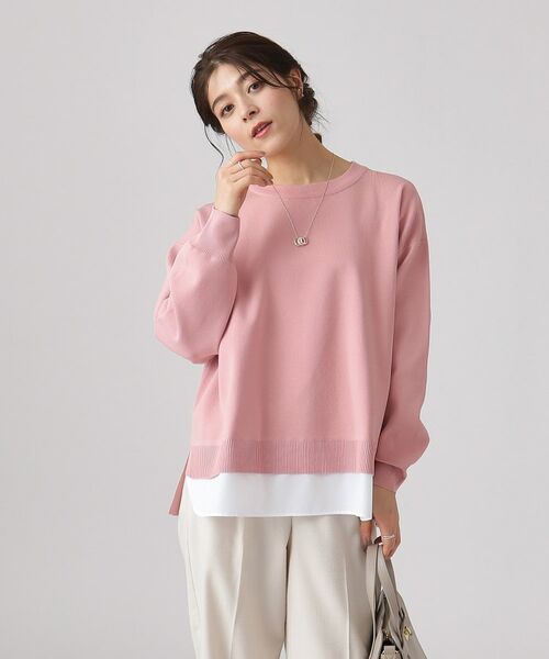 SHOO・LA・RUE / シューラルー ニット・セーター | 一枚で簡単こなれ見え スポンディッシュ 裾レイヤード風ニット | 詳細13