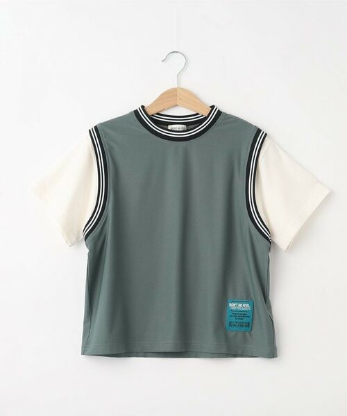 SHOO・LA・RUE / シューラルー Tシャツ | 【110-140cm】ユニフォーム風レイヤードTシャツ | 詳細4