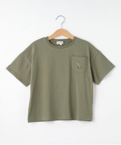 【110-140cm】ポケット刺繍Tシャツ