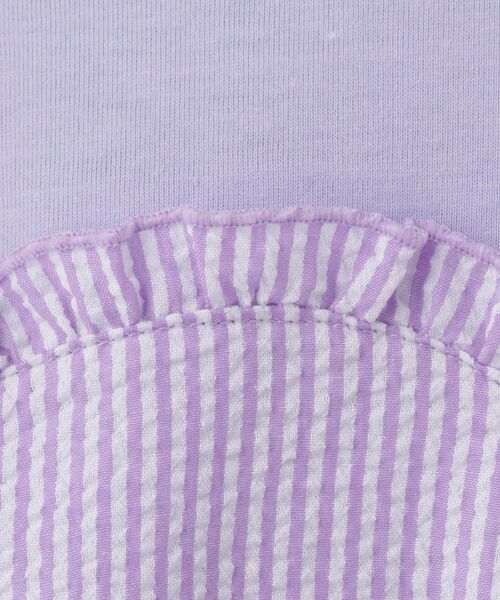 SHOO・LA・RUE / シューラルー Tシャツ | 【110-140cm】異素材ドッキングTシャツ | 詳細10