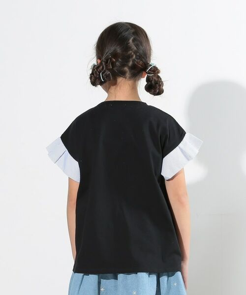SHOO・LA・RUE / シューラルー Tシャツ | 【110-140cm】袖ストライプ使いデザインTシャツ | 詳細13