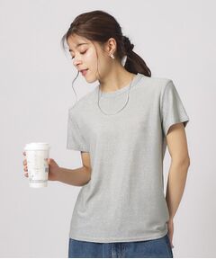 きらっとラメが大人の魅力 ラメクルーネックTシャツ