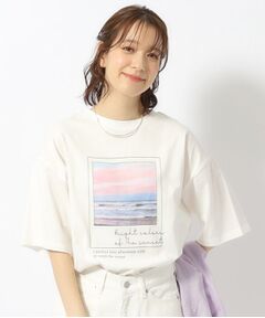 【洗える/プチプラ/綿100％】グラフィック半袖ゆるTシャツ