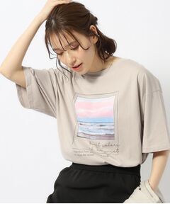 【洗える/プチプラ/綿100％】グラフィック半袖ゆるTシャツ