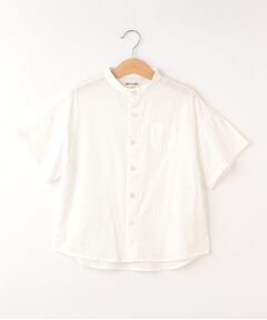 【110-140cm】フレンチリネンブレンド 半袖シャツ