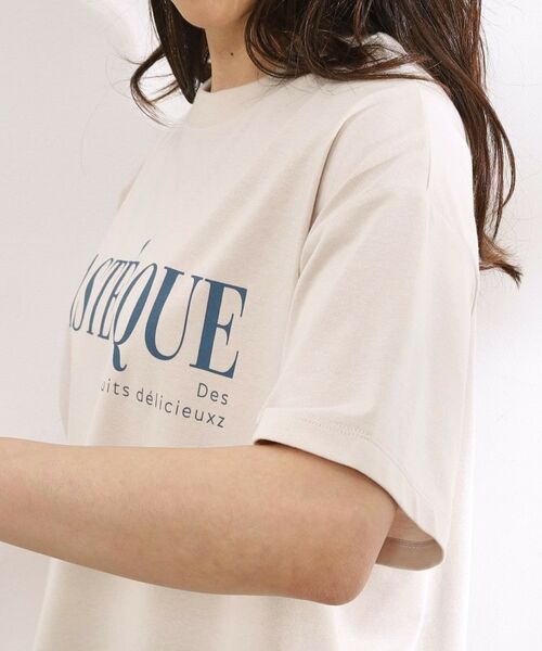SHOO・LA・RUE / シューラルー Tシャツ | 【洗える/ひんやり/UV】クルーネック ロゴTシャツ | 詳細23