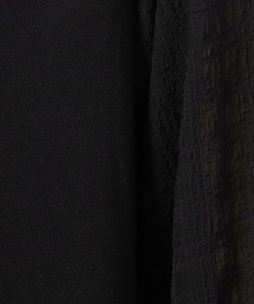 SHOO・LA・RUE / シューラルー カットソー | 【洗える/二の腕カバー】上品な透け感 シアーパフ5分袖トップス | 詳細8