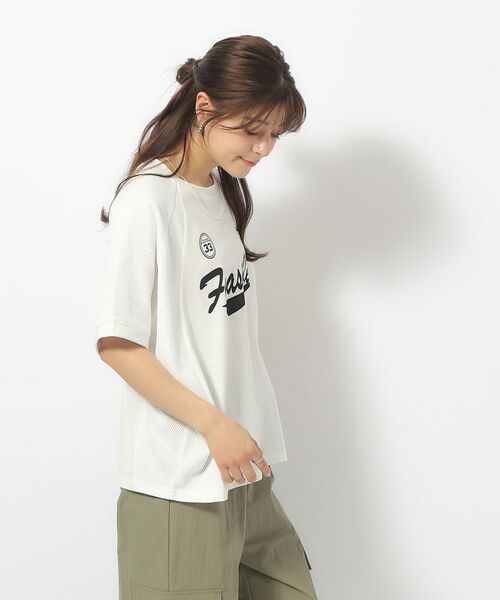 SHOO・LA・RUE / シューラルー Tシャツ | メッシュ切り替えゆるTシャツ | 詳細2