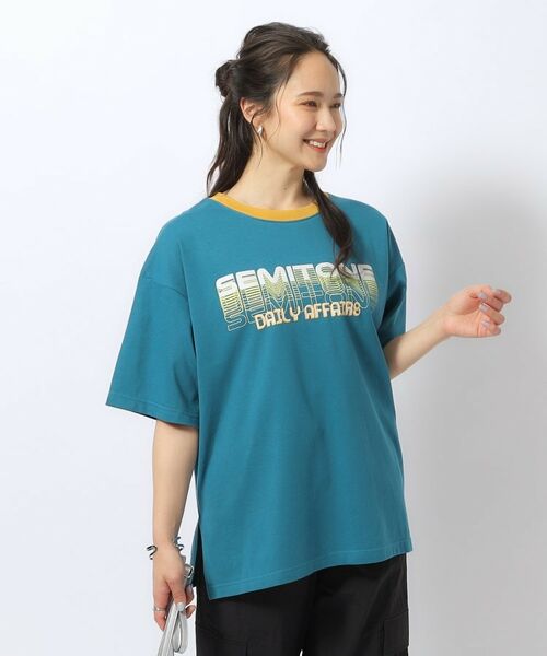 SHOO・LA・RUE / シューラルー Tシャツ | 襟配色 プリントアソート BIG Tシャツ | 詳細13