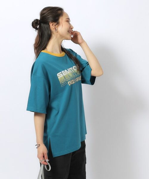 SHOO・LA・RUE / シューラルー Tシャツ | 襟配色 プリントアソート BIG Tシャツ | 詳細14