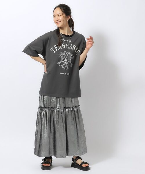 SHOO・LA・RUE / シューラルー Tシャツ | 襟配色 プリントアソート BIG Tシャツ | 詳細3