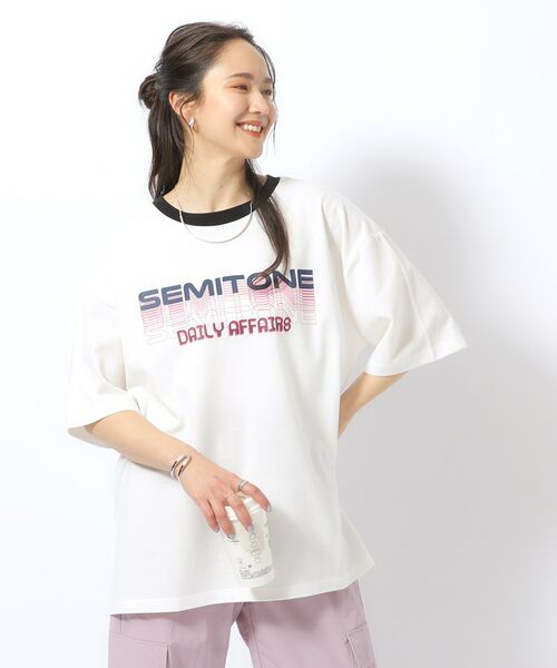 SHOO・LA・RUE / シューラルー Tシャツ | 襟配色 プリントアソート BIG Tシャツ | 詳細9