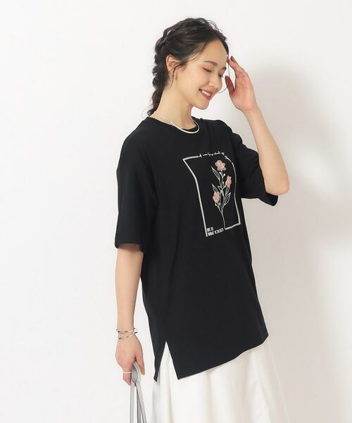 SHOO・LA・RUE / シューラルー Tシャツ | ひと味違う着こなしが叶う フラワーモチーフBIGTシャツ | 詳細6