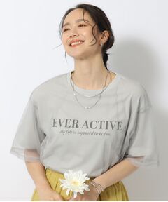 【洗える】一枚で旬コーデがつくれる チュールドッキングTシャツ