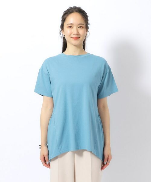 SHOO・LA・RUE / シューラルー Tシャツ | 【接触冷感/UV】ひらりと上品になびく ペプラム切り替えTシャツ | 詳細21