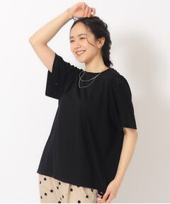 【洗える】お袖レースTシャツ