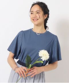 【洗える】お袖レースTシャツ