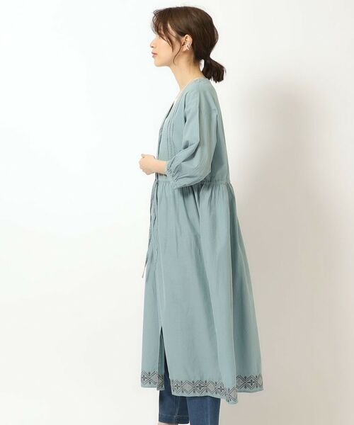 SHOO・LA・RUE / シューラルー ロング・マキシ丈ワンピース | さらりと着こなす インド綿 裾刺繍ワンピース | 詳細18