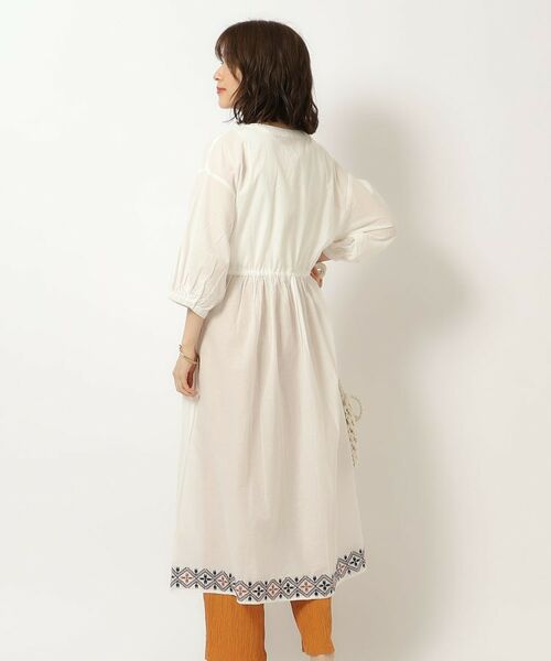 SHOO・LA・RUE / シューラルー ロング・マキシ丈ワンピース | さらりと着こなす インド綿 裾刺繍ワンピース | 詳細2