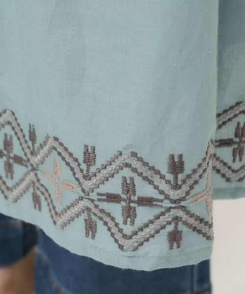 SHOO・LA・RUE / シューラルー ロング・マキシ丈ワンピース | さらりと着こなす インド綿 裾刺繍ワンピース | 詳細24