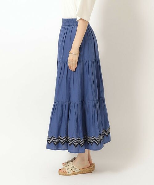 SHOO・LA・RUE / シューラルー ロング・マキシ丈スカート | ふわっと揺れる インド綿 ティアード刺繍スカート | 詳細18