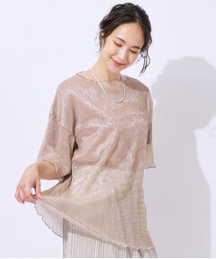 【2点セット】ラメシアーTOPS × ロゴTシャツ