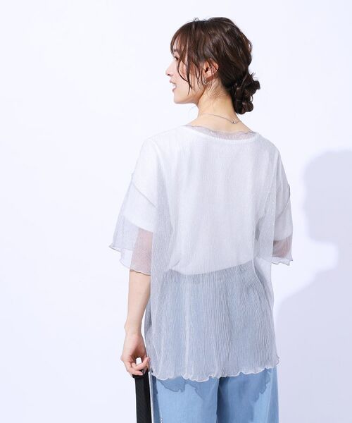 SHOO・LA・RUE / シューラルー その他トップス | 【2点セット】ラメシアーTOPS × ロゴTシャツ | 詳細4