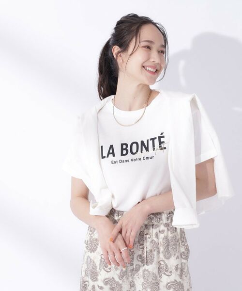 SHOO・LA・RUE / シューラルー Tシャツ | 【体型カバー/良いとこどり2点セット】大人の味方 サマージレ＋ロゴプリントTシャツ | 詳細18