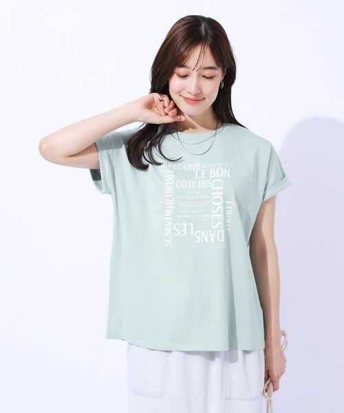 SHOO・LA・RUE / シューラルー Tシャツ | 【洗える】USAコットン ロゴTシャツ | 詳細5