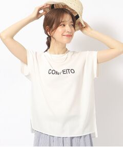 大人のフェミニンカジュアルに シアージョーゼットロゴTシャツ