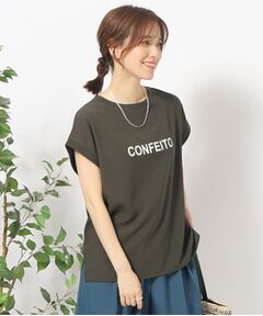 大人のフェミニンカジュアルに シアージョーゼットロゴTシャツ