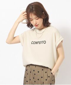 大人のフェミニンカジュアルに シアージョーゼットロゴTシャツ