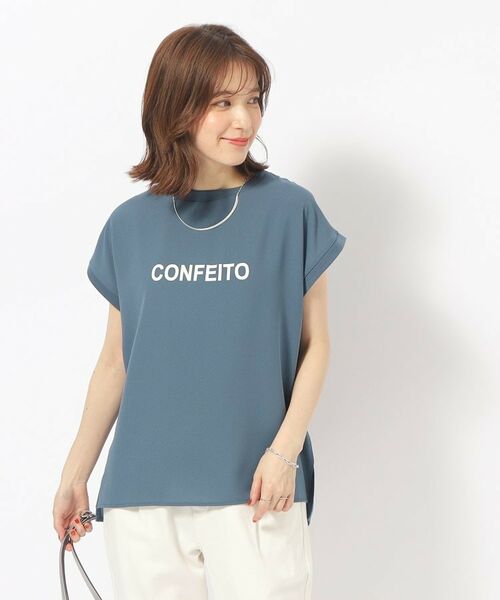 SHOO・LA・RUE / シューラルー Tシャツ | 大人のフェミニンカジュアルに シアージョーゼットロゴTシャツ | 詳細14