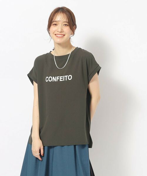 SHOO・LA・RUE / シューラルー Tシャツ | 大人のフェミニンカジュアルに シアージョーゼットロゴTシャツ | 詳細5