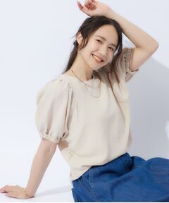 SHOO・LA・RUE / シューラルー シャツ・ブラウス | 【洗える】1枚で大人可愛く ギャザー袖 しぼしぼブラウス