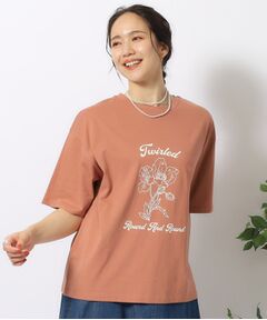 【洗える/プチプラ/綿100％】グラフィック半袖ゆるTシャツ