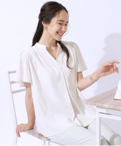 SHOO・LA・RUE / シューラルー シャツ・ブラウス | 【洗える/無理せずキレイ】お袖フレア スキッパーブラウス