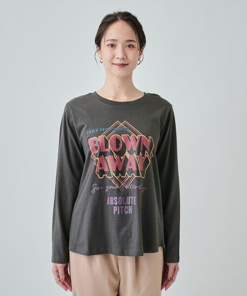 SHOO・LA・RUE / シューラルー Tシャツ | 【洗える】腰回りをカバー アソートプリントロンT | 詳細25