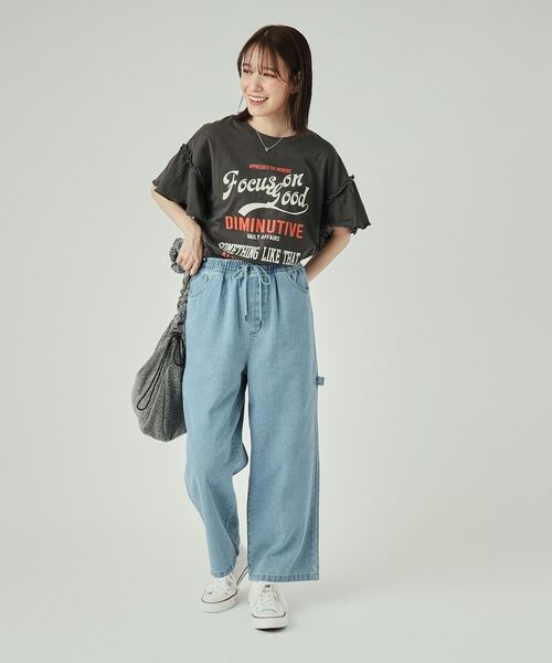 SHOO・LA・RUE / シューラルー Tシャツ | 【洗える】ロゴデザインでこなれ見え フリルスリーブTシャツ | 詳細11