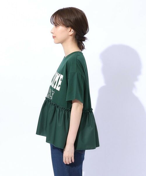 SHOO・LA・RUE / シューラルー Tシャツ | 一枚でこなれ見え 裾フリル切り替えTシャツ | 詳細14