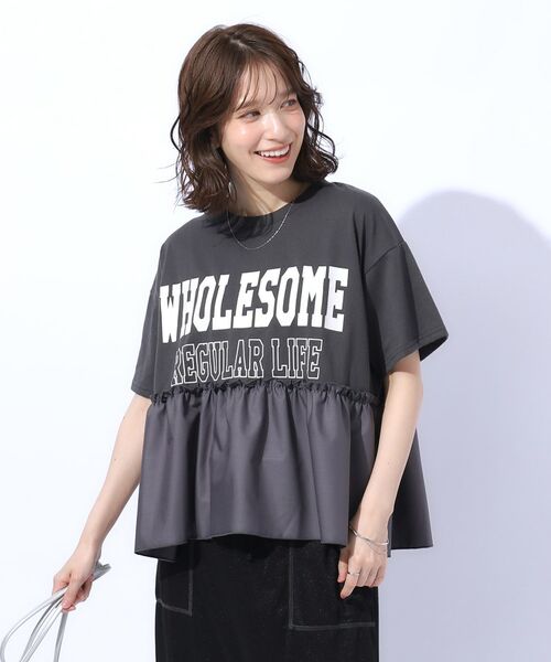 SHOO・LA・RUE / シューラルー Tシャツ | 一枚でこなれ見え 裾フリル切り替えTシャツ | 詳細5