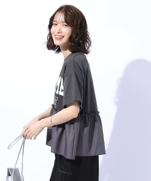 SHOO・LA・RUE / シューラルー Tシャツ | 一枚でこなれ見え 裾フリル切り替えTシャツ | 詳細6