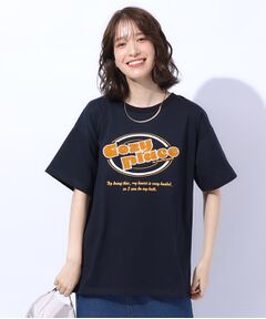 【洗える】もこもこ刺繍がこなれ見え ロゴ入りBIG Tシャツ