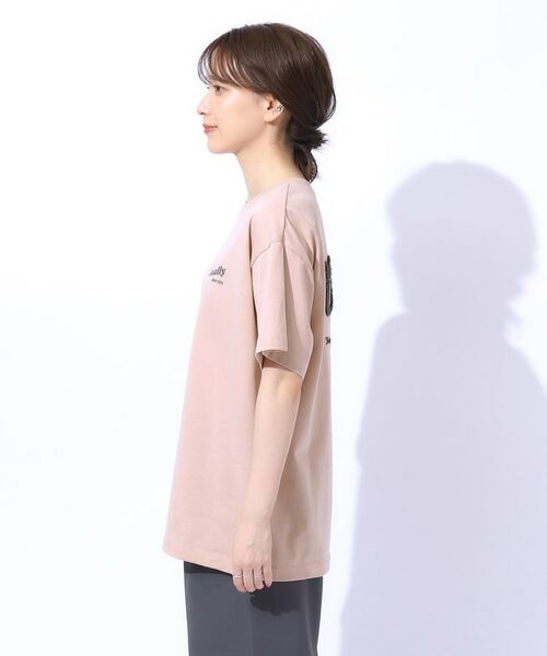 SHOO・LA・RUE / シューラルー Tシャツ | 【洗える】もこもこ刺繍がこなれ見え ロゴ入りBIG Tシャツ | 詳細18