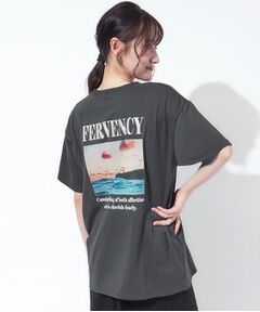 ラメ発泡ロゴ BIGTシャツ